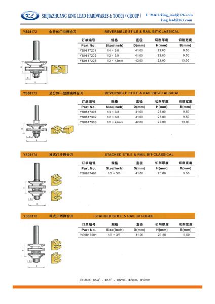 Cheap REVERSIBLE STILE & RAIL  BIT-CLASSICAL for sale