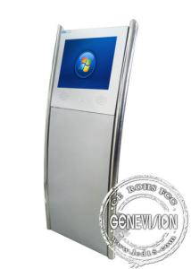 China Android Touchscreen Wifi Digital Signage, Floorstanding Silver LCD Advertising Stand on sale