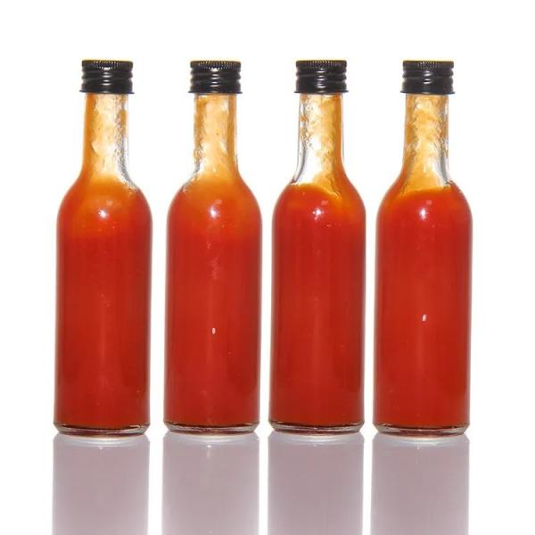 Cheap Mini Empty Chilli Tomato Hot Sauce Bottles with Plastic Lid for sale
