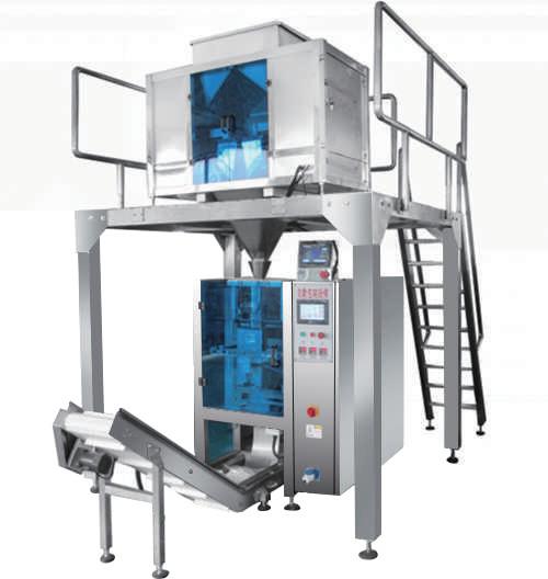 Cheap Vffs Automatic Granule Packing Machine Medium 4 Heads Multihead Weigher Packer for sale