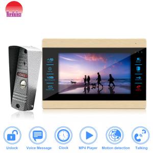 China Most popular video door phone wire metal door bell video door intercom with multi functions on sale