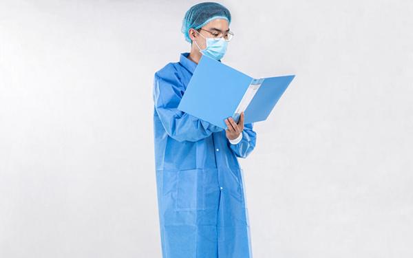 Cheap Customised Disposable Medical Lab Coat Long Sleeve Elastic Cuff Unisex for sale