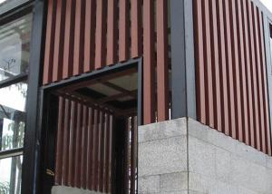 Aluminium WPC Decorative Wall Panel Tube WPC Wood Slat Panel