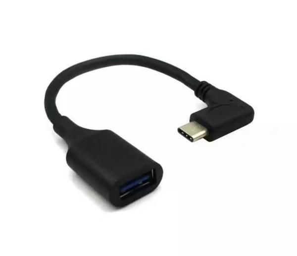 Cheap Usb 3.1 Type C Data Cable , Standard Usb Type C OTG Cable With Right Angle for sale