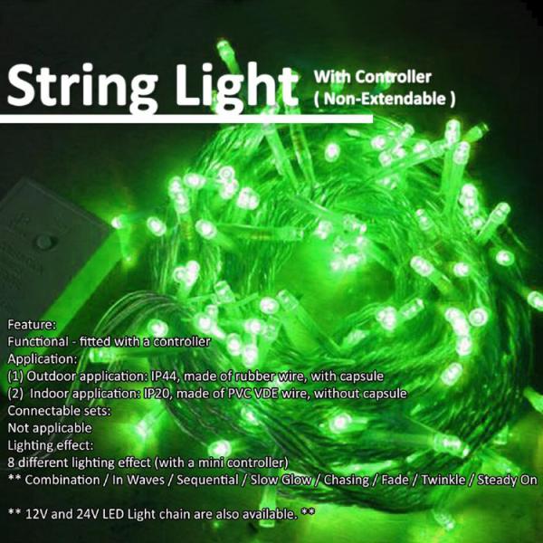 Cheap High quality Christmas LED string light 8 functionl effects with a controller for sale