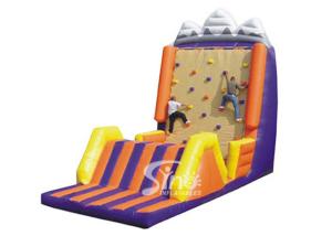 China Customized commercial giant inflatable climbing rock wall for entertainment on sale