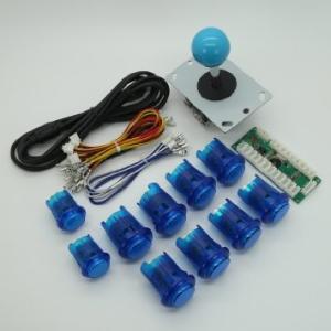 Best USD18.95---Arcade DIY Parts USB Encoder + 1Joystick + 10 Illuminated Push Buttons MAME blue color wholesale