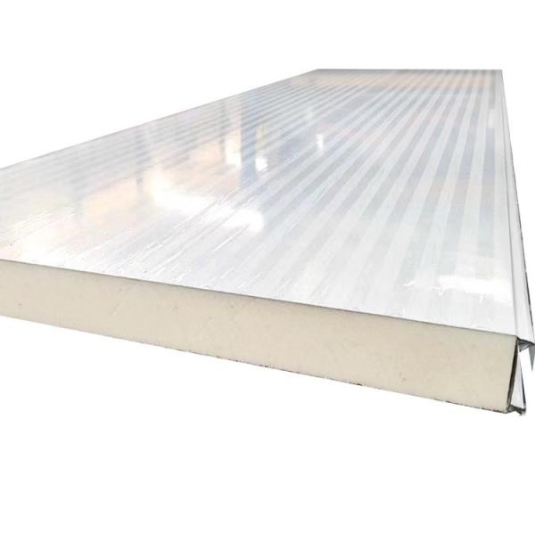 Cheap Warehouse White Insulated PU Sandwich Roof Panel With Seamless Connection for sale