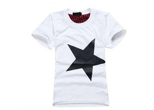 Cheap Silk Screen Printed Mens T - Shirts Crew Neck Double Color  / Summer Apparel for sale