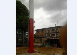 China Green Field Monopole Telecom Tower Painted Surface Camouflage Telecom Tower on sale