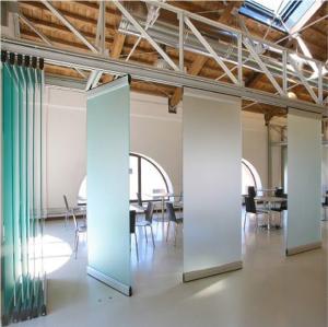 China EBUNGE Movable Sliding Door Tempered Office Glass Partition Wall on sale