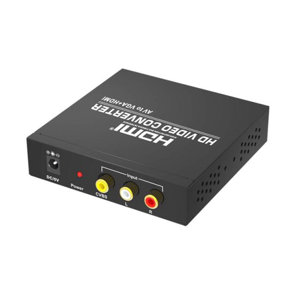 Cheap 3 x RCA Input Port 1080P AV To VGA Converter for sale