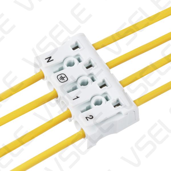 Cheap Mini Fast Push Type Terminal Block / Electrical Quick Connect Wire Connectors for sale