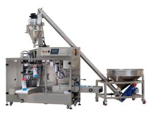 SUS304 Spout Pouches Rotary Packing Machine , 150mm Length Premade Pouch Machine