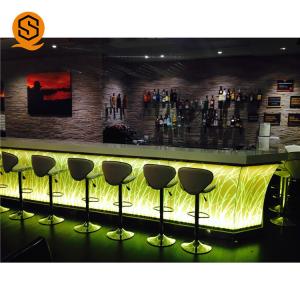 OEM Processing Solid Surface Bar Counter Multiple Colors L Shaped Bar Counter