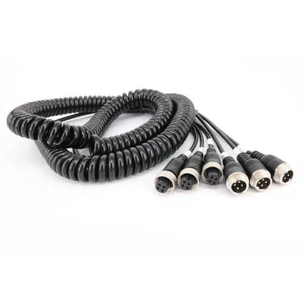 Cheap FCC PU 4 Pin Reversing Camera Extension Cable ODM Car Camera Accessories for sale
