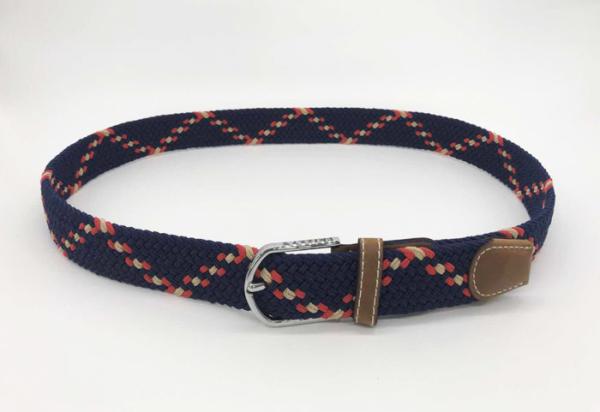 Cheap 1.33''  Width Polyster Leather Mens Woven Elastic Belt for sale