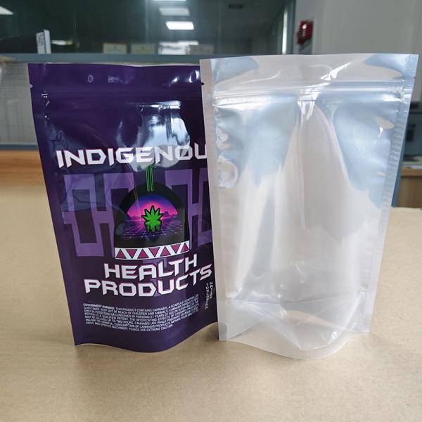 Cheap Brandable Stand Up Pouches Half Printed And Half Clear Display Window And Base Recyclable Materials Bulk Order. for sale