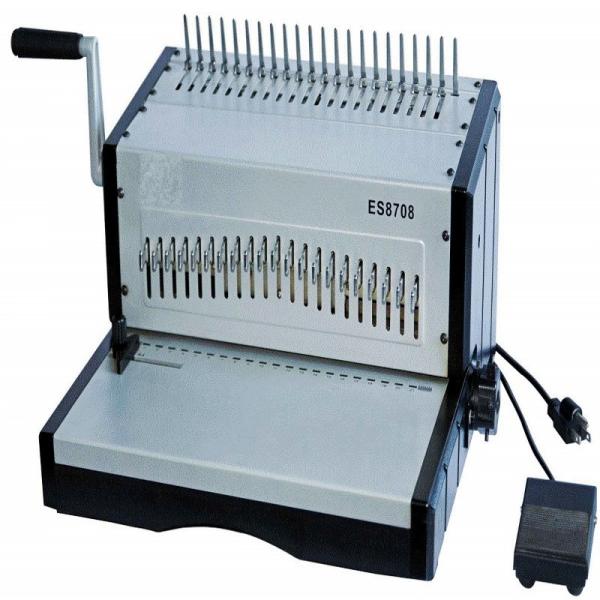 Cheap Electric Plastic Comb Punching Binding Machine ES8708 For Notebook for sale