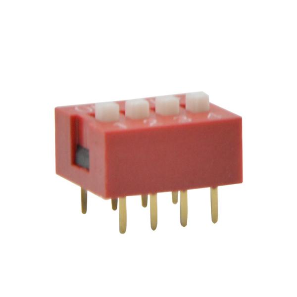 Cheap 2.54mm Pitch Slide DIP Switch , 1～12 Position DIP Switch With Dual In Line Package for sale