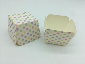 Best Colorful Dot Square Cupcake Liners Different Patterns Souffle Food Packaging Cups wholesale