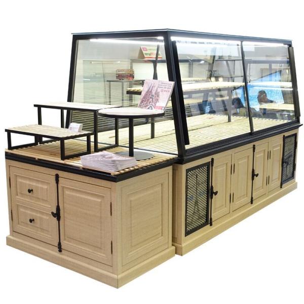 Cheap Customized Bakery Glass Display Case High Temperature Resistance With Led for sale