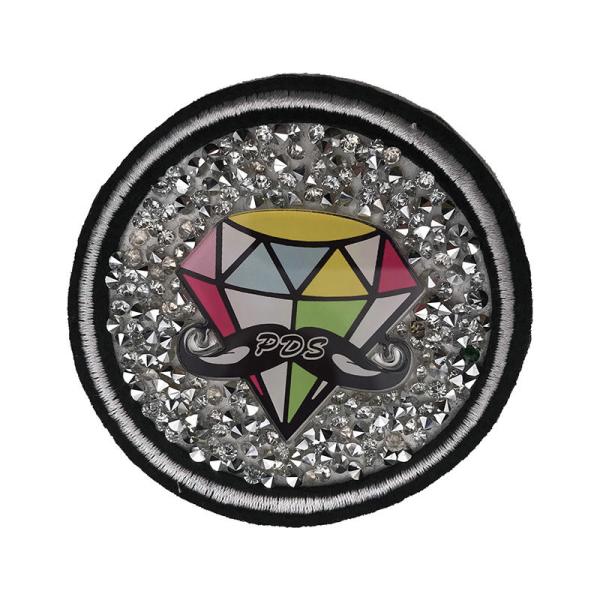 Cheap Rhinestone Custom Logo Patches , Diamond Style Make Custom Patches for sale