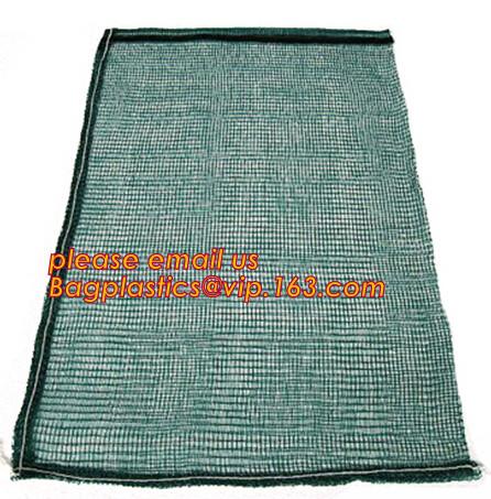 Cheap 75x90cm Tubular PP Raschel Mesh Bag For Tomato Vegetable And Apple Fruit Cheap Agriculture Woven Net Packing Bag With La for sale