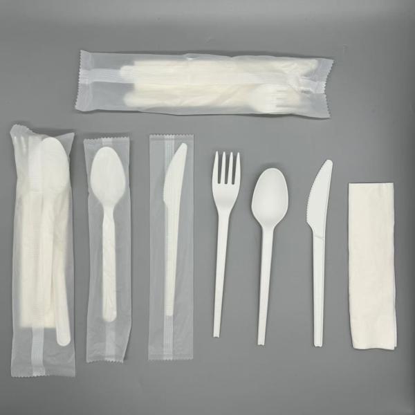 Cheap Biodegradable Cutlery Composable PLA Airline Dispos Plastiable Biodegradablec Cutlery for sale