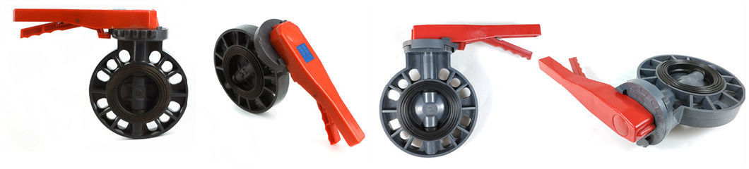 Nb-Qxhy 1&prime;&prime;-8&prime;&prime; PVC Red Handle Compact PVC/UPVC Butterfly Valve with Nice Price