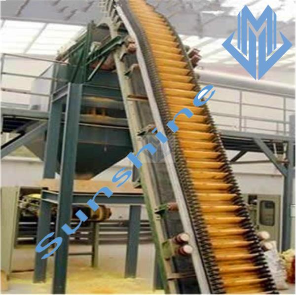 Cheap High Incline Angles Pan Conveyor Belt System For Bulk Material Handling for sale