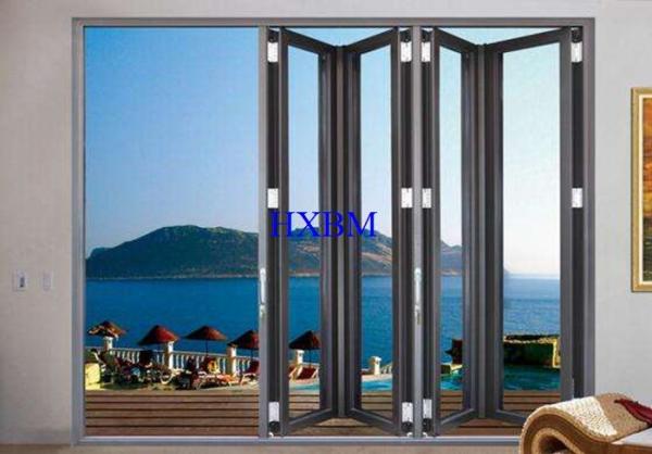 Cheap Smooth Pushing Aluminum Folding Doors With Weatherproofing And Acoustic Performance for sale