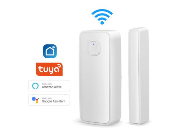 Cheap Smart WiFi Door Window Sensor Alarm Compatible with Alexa and Google Home Tuya 2.4g WiFi sensor for Home Security for sale