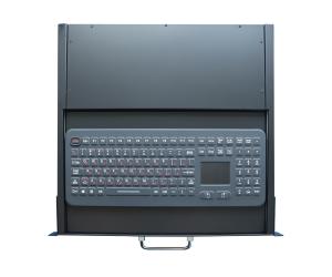 IP65 Dynamic Industrial Drawer Keyboard Rugged PS2 USB With Touchpad