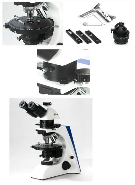 Cheap Revolving Round Stage Polarized Light Microscopy Transmitting Halogen / LED Illumination for sale