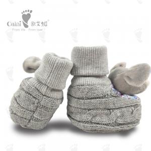 Best Warm Infant Baby Girl Shoes Grey Rat Shoe PP Cotton 10 X 9cm wholesale