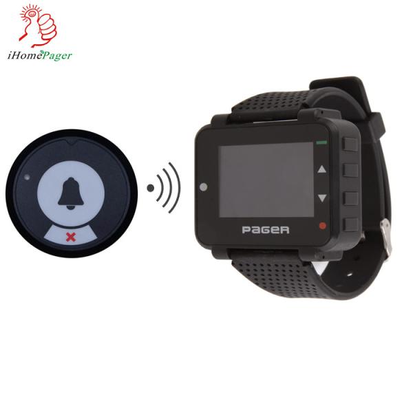 Cheap good quality frequency customizable wireless call button and watch pager for sale