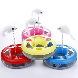 Best Many Colors PP Round Spring Intelligent Cat Scrarchhing Toys wholesale