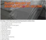 21'Lx8'Wx8'H PE drawstring dumpster container liners for 4mil open top white