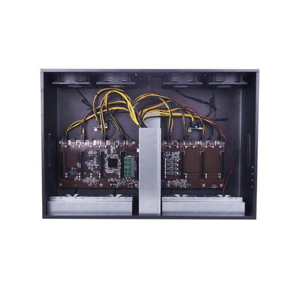 Cheap Barebone Motherboard 8 GPU Mining Rig Frame with 4 Cooling Fans for sale