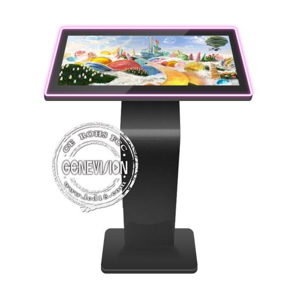 Cheap K Base I3 CPU AIO PCAP Touch Screen Standing Kiosk Desk for sale