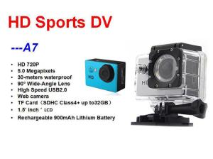 Best cheap 720p camcorder underwater camera A7 Waterproof Video Bike Mount Helmet camera wholesale