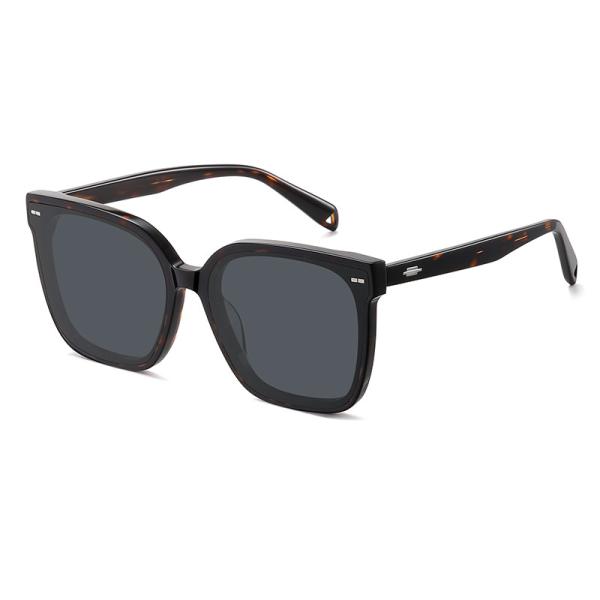 Cheap Polarized Lens Square Acetate Sunglasses Large Square Customizable for sale