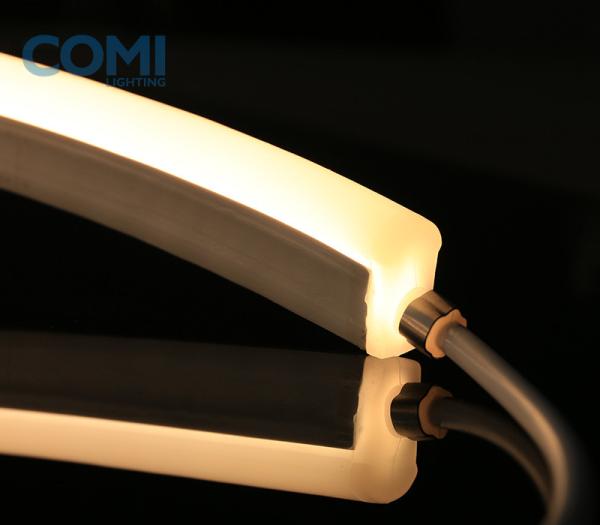 Cheap F15 F21 DMX Neon LED Strip Lights Adjustable Flat / Domed Shape 9W/ Meter CRI80 IP68 Waterproof for sale