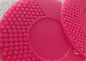 China Rose Red Soft PVC Patches For Face Washing Instrument / Soft Silicone Patch on sale