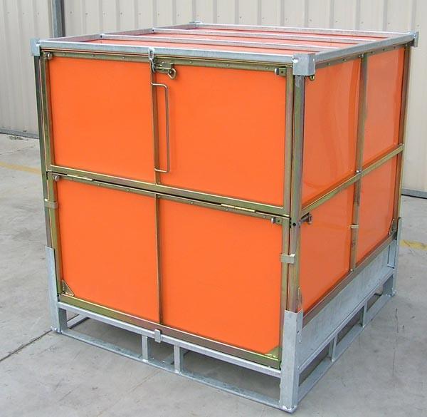 Cheap Solids Foldable Pallet Container / Rigid Intermediate Bulk Containers PP Panel for sale