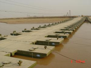 China Length 100m Floating Pontoon Bridge Temporary Floating Bridge on sale