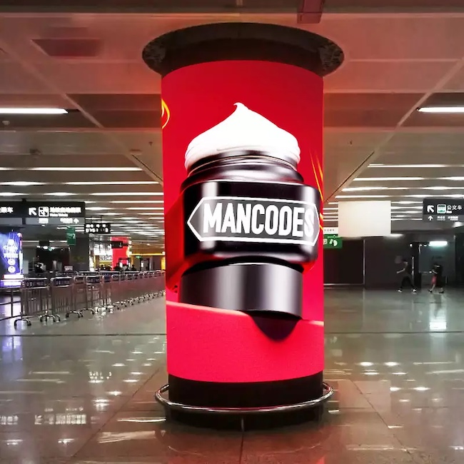 Soft Shaped Cylinder Flexible LED Display Panels P2.5 Curved Indoor 0