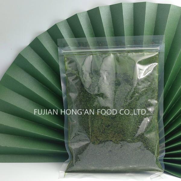 Organic Japanese Aonori Seaweed Flakes , Dried Green Laver Cool Storage Instructions for Snacks
