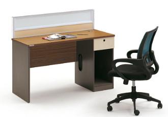 Cheap modern computer table/computer desk/office staff desk with desktop partition for sale